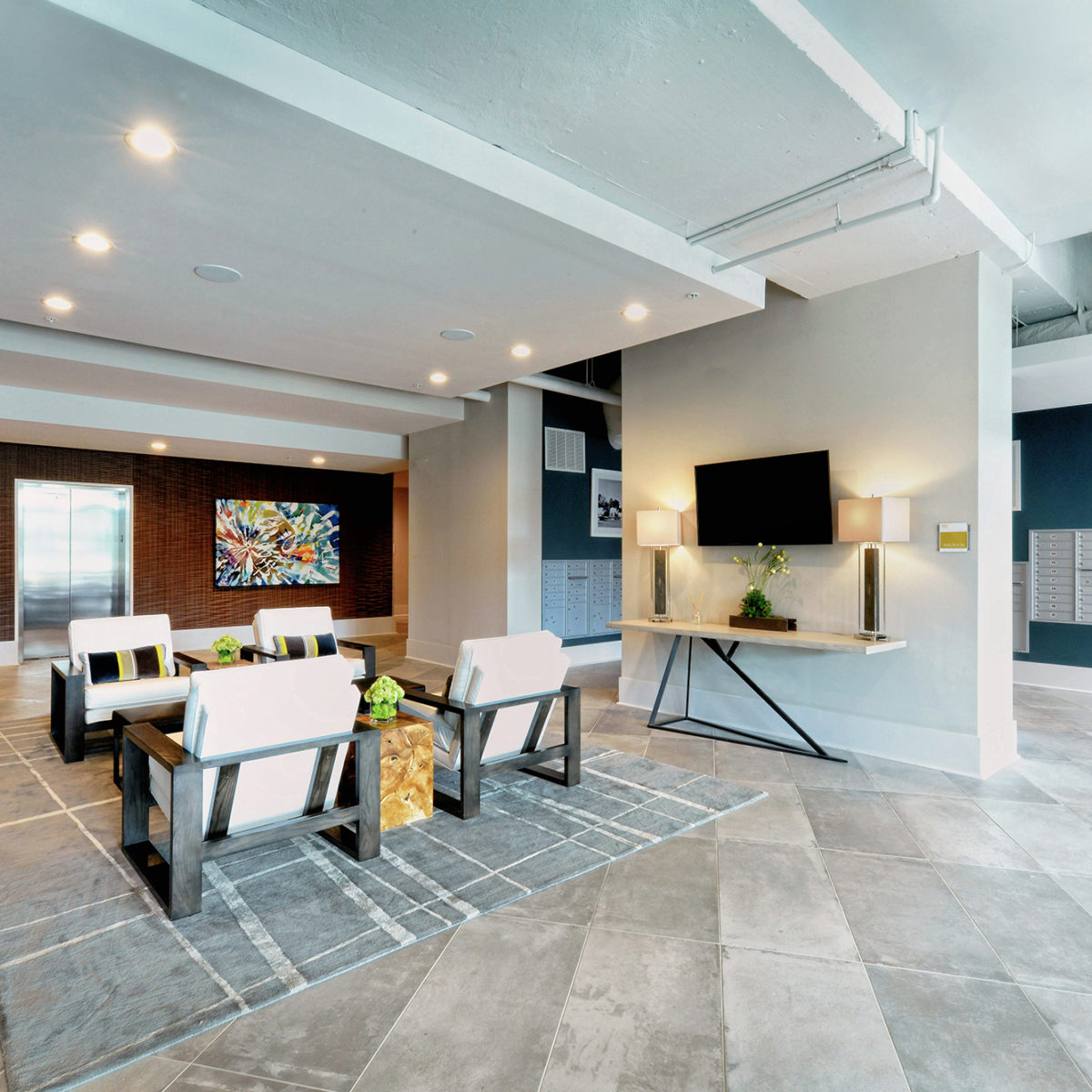 The Citizen Lobby Seating Mailroom